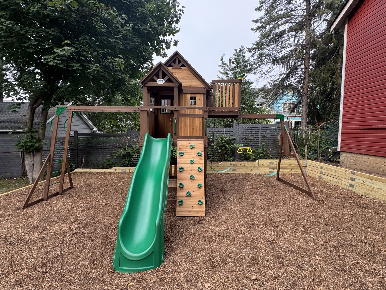 Completed playground installation